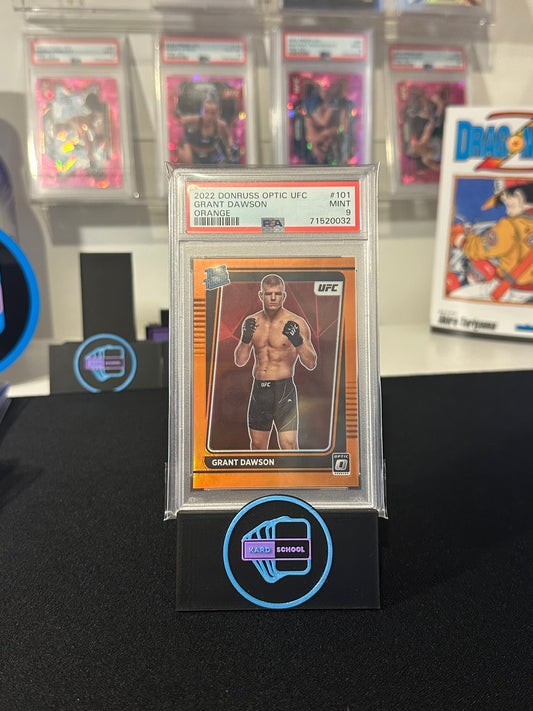 2022 Panini Donruss Optic UFC Grant Dawson Rated Rookie Orange /49 RC Psa 9