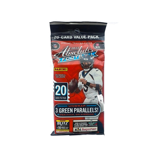 2022 Panini Absolute Football 20 Card Jumbo Value Pack - Sealed Fat Pack