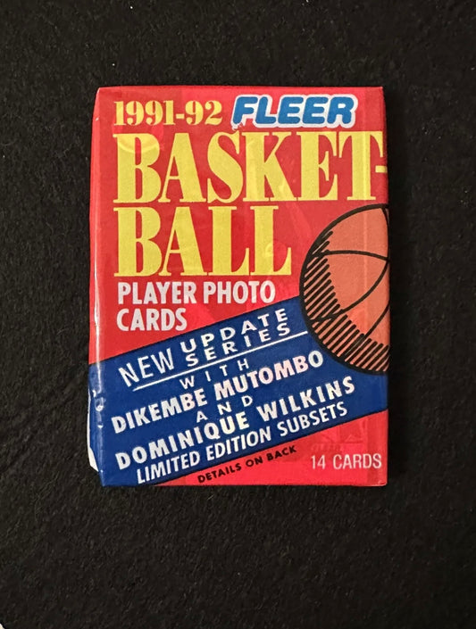 1991-92 Fleer Basketball Nba Sealed Pack Wax