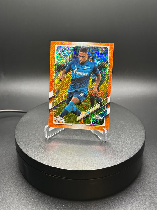 2020-21 Topps UCL Japan Edition Chrome Orange Refractor Numbered To /25 Malcom #41.