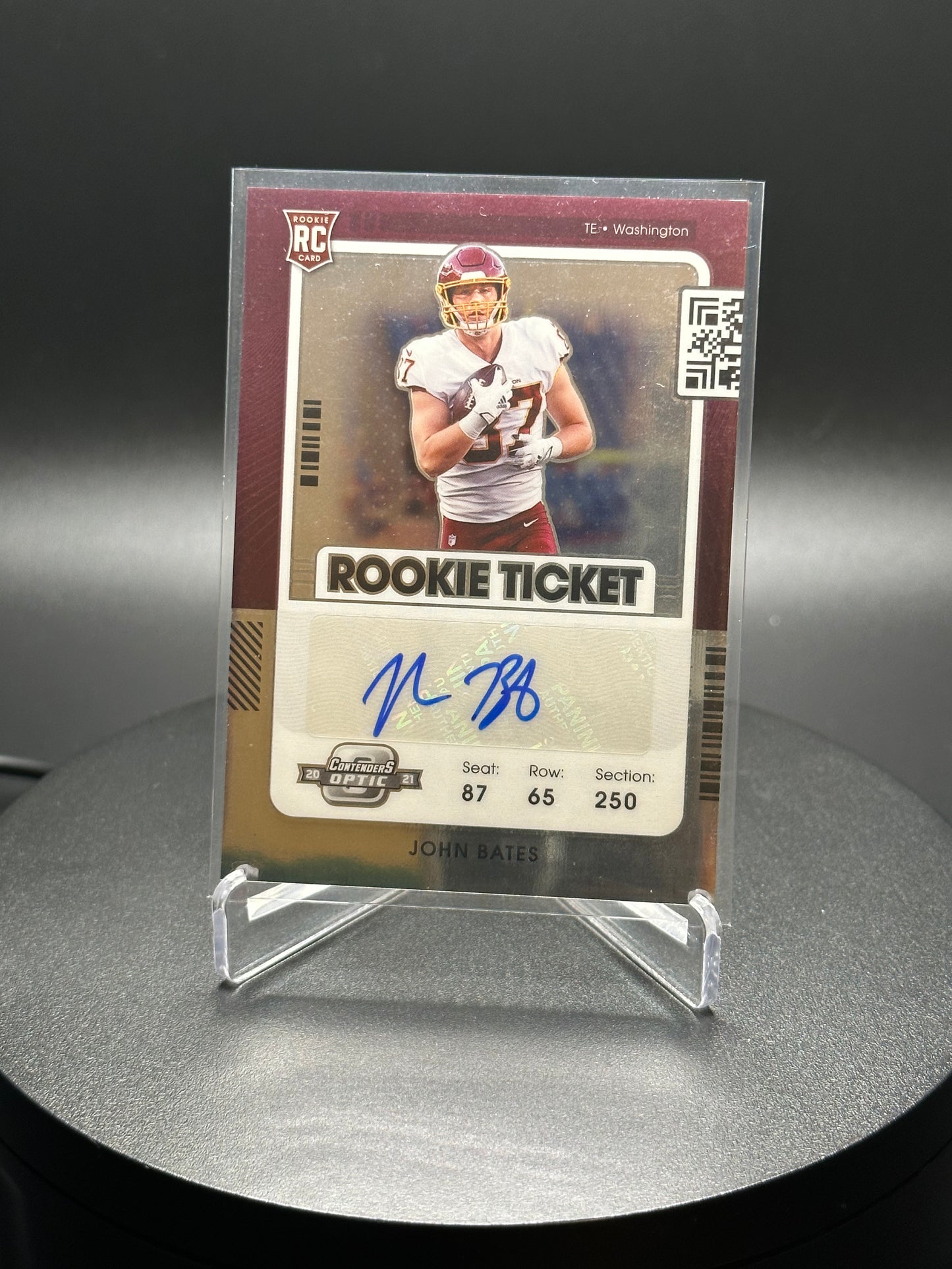 2021 Contenders Optic JOHN BATES Rookie Ticket Auto Holo Silver Prizm #177