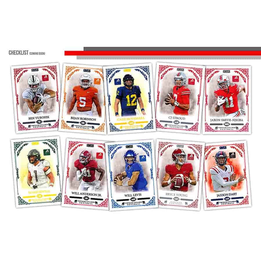2022 Onyx Vintage Collection College Football Hobby Box